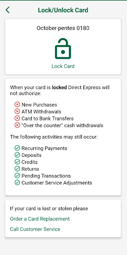 Direct Express Mobile screenshot 12