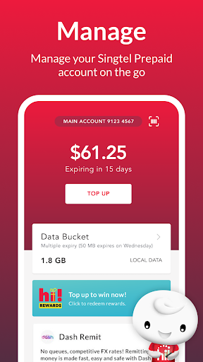 Singtel Prepaid hi!App screenshot 1