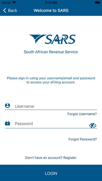 SARS Mobile eFiling screenshot 2