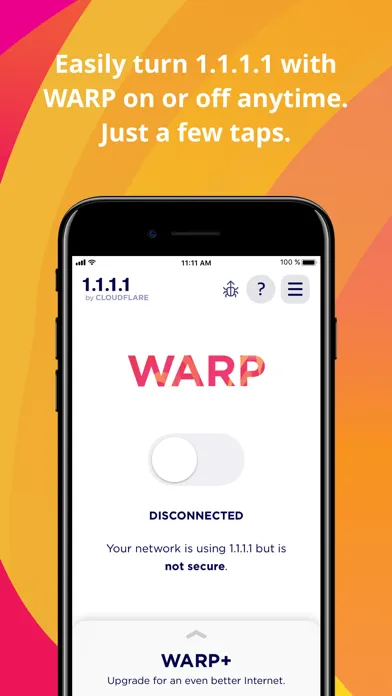 1.1.1.1 + WARP: Safer Internet screenshot 1