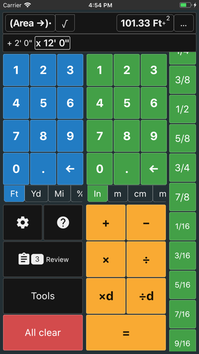 Feet and Inches Calculator screenshot 3