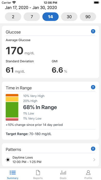 Dexcom Clarity screenshot 1