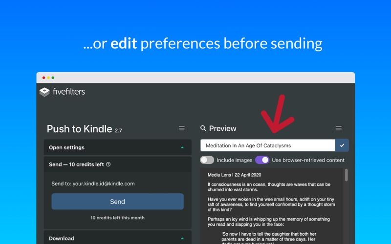 Push to Kindle for Safari screenshot 4