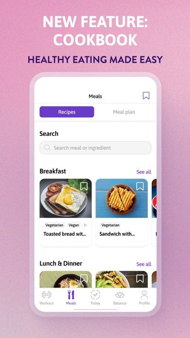growwithjo : meal & workout screenshot 2