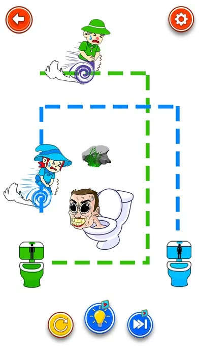 Toilet Rush Race: Draw Puzzle screenshot 1