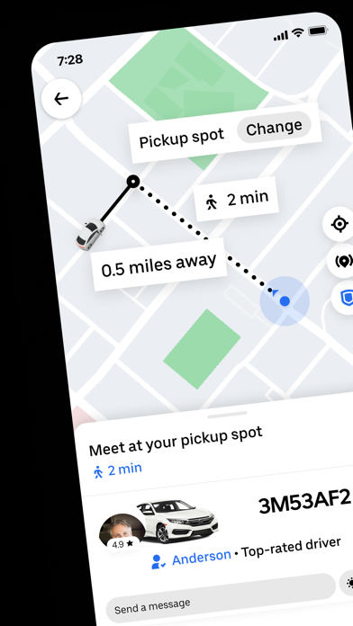 Uber - Request a ride screenshot 1