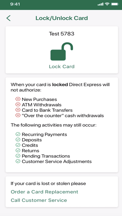 Direct Express Mobile screenshot 3