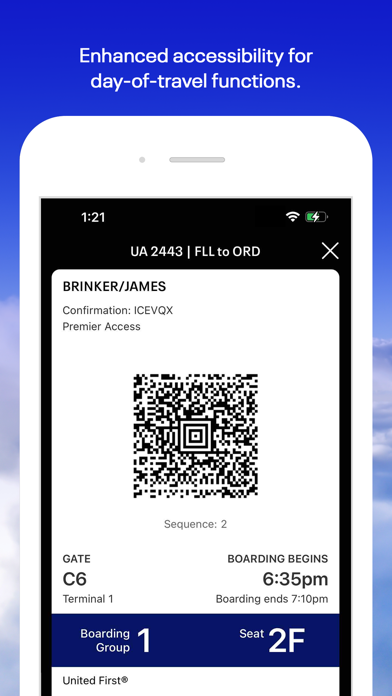 United Airlines screenshot 2