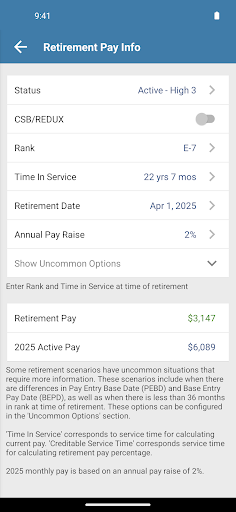 Military Retirement screenshot 11