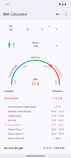 BMI Calculator screenshot 5