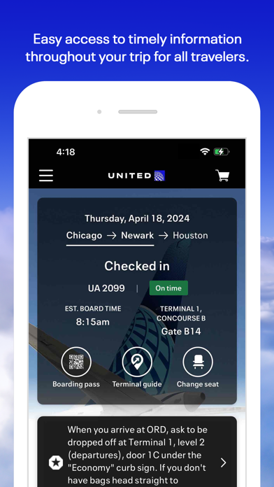 United Airlines screenshot 1